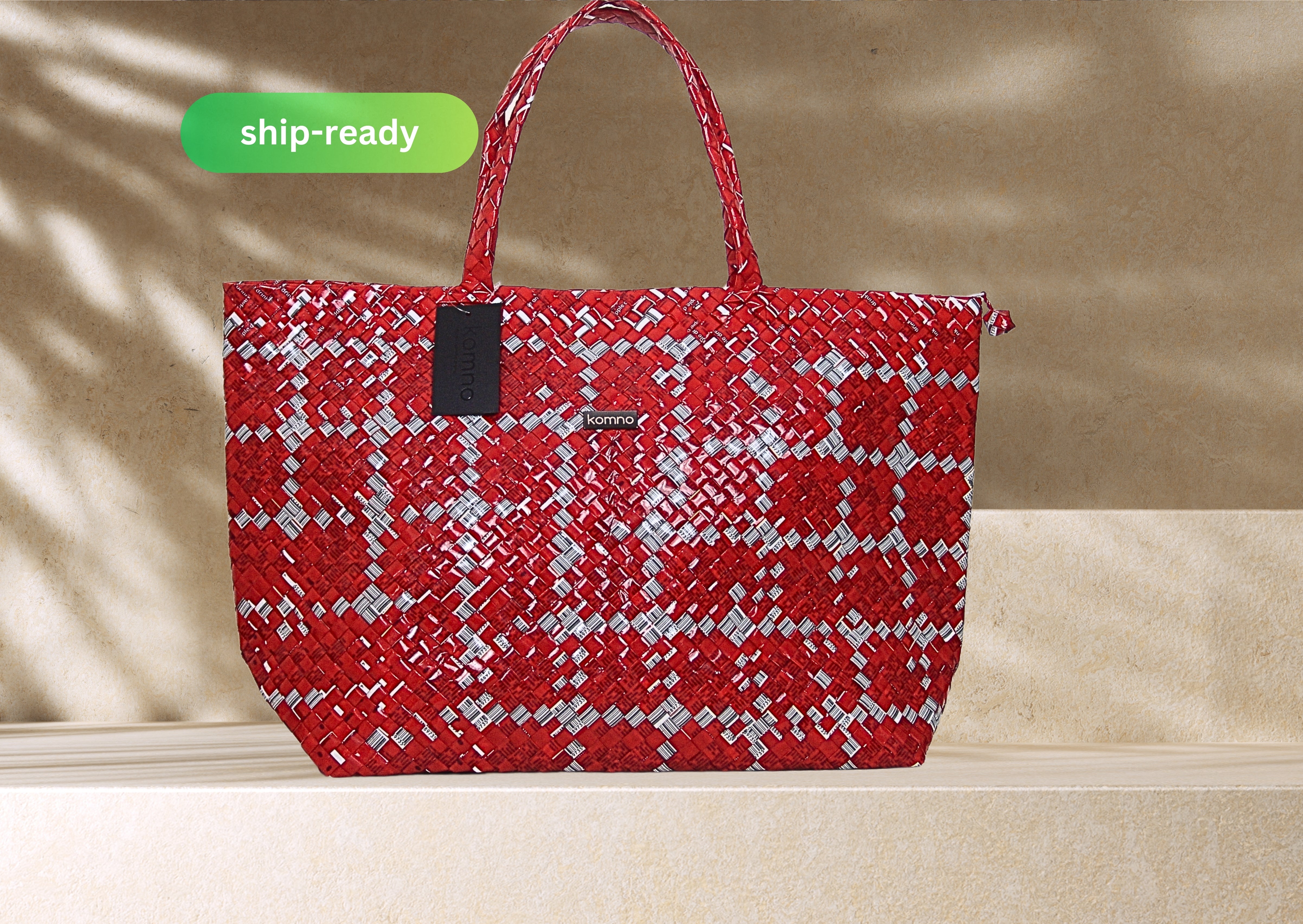 Jindalee Shoulder Bag with Zipper Semi-Large - Cherry Blaze